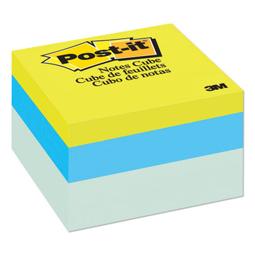 Post-it® Notes Original Cubes, 3 X 3, Aqua Wave, 400-sheet freeshipping - TVN Wholesale